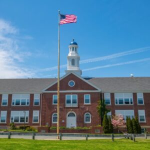 Le bâtiment de la Central School, à Central Park, dans le centre-ville de Scituate.